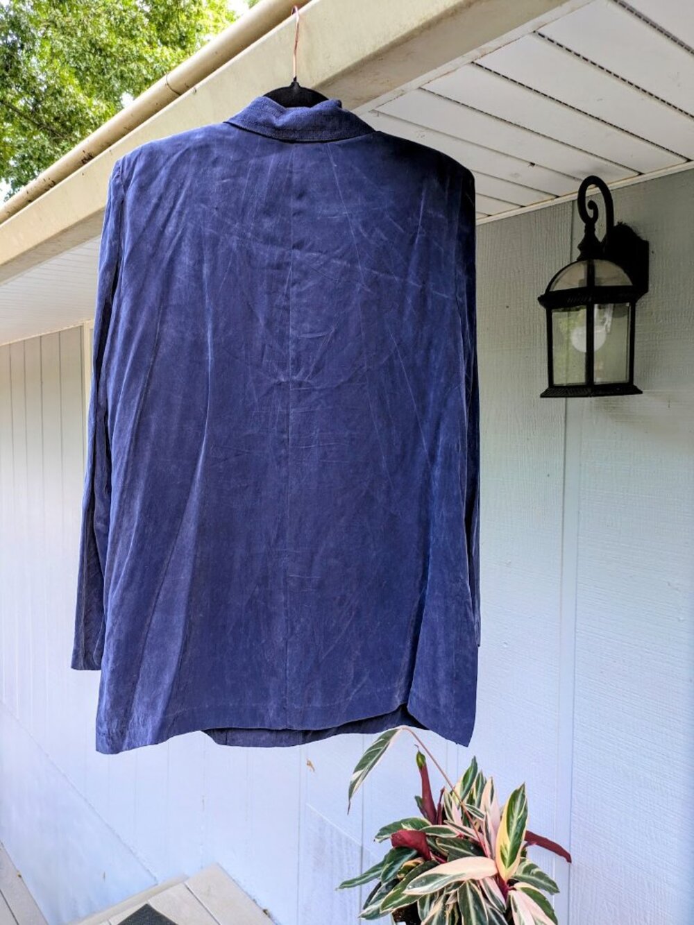 Vintage Coldwater Creek Navy Blue 2 Piece Pants Set Size 16 Cuprammonium Rayon - Picture 6 of 8